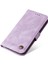 Xiaomi Için Poco C40 4g Ağaç Desen Metal Düğmesi Metal Deri Deri Deri Kılıf Cüzdan Stil Çizgileri Baskılı Manyetik Flip Stand Kapağı Strap-Murple ile (Yurt Dışından) 5