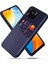 Xiaomi Redmi Için 10C Cep Telefonu Kart Yuvaları Bez Doku Pc+Pu Deri Anti-Fall Arka Kapak Mavisi (Yurt Dışından) 1