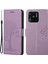 Xiaomi Redmi Için 10C Stand Pu Deri Kılıf Baskılı Baykuş Ağacı Desen Cüzdan Kapağı Strap-Murple ile (Yurt Dışından) 1