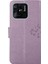 Xiaomi Redmi Için 10C Stand Pu Deri Kılıf Baskılı Baykuş Ağacı Desen Cüzdan Kapağı Strap-Murple ile (Yurt Dışından) 5