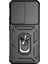 Slayt Kamera Koruyucu Tasarım Telefon Kılıfı Xiaomi 12T 5G/12T Pro 5g/redmi K50 Ultra 5g, Metal Ring Kickstand Anti-Sracratch Pc+Tpu Koruyucu Kapak Black (Yurt Dışından) 2