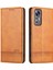 Xiaomi Için 12 Lite 5g Manyetik Otomatik Kapatma Cüzdan Telefon Kılıfı Pu Deri Görüntüleme Stand Flip Cover-Brown (Yurt Dışından) 1