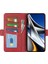 Folio Flip Çift Class Pu Deri Telefon Kabuğu Xiaomi Poco X4 Pro 5g, Katlanabilir Ayarlanabilir Stand Vaka Telefon Cüzdan Aksesuar-Kırmızı (Yurt Dışından) 2