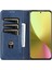 Xiaomi Için 12 Lite 5g Manyetik Otomatik Kapatma Cüzdan Telefon Kılıfı Pu Deri Görüntüleme Stand Flip Cover-Blue (Yurt Dışından) 2