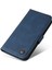Xiaomi Için Poco C40 4g Ağaç Desen Metal Düğmesi Cilt Touch Pu Deri Kılıf Cüzdan Stil Çizgileri Baskılı Manyetik Flip Stand Kapağı Strap-Mavi ile (Yurt Dışından) 5