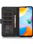 Xiaomi Redmi Için 10C Anti-Çizelge Telefon Kabuk Çantası Ince Dokulu Pu Deri Cüzdan Koruyucu Telefon Kapak Black (Yurt Dışından) 4