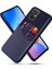 Xiaomi Redmi Için Koruyucu Telefon Kılıf Kartı Tutucu 11 Prime 4g, Kumaş Doku Pu Deri Kaplamalı Pc Cep Telefonu Kapak Mavisi (Yurt Dışından) 1
