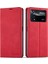 Xiaomi Poco X4 Pro 5g Fantasy Serisi Skin-Touch Pu Deri+Tpu Iyi Korumalı Stand Cüzdan Stili Anti-Drop Cep Telefonu Kasa Kırmızısı (Yurt Dışından) 1