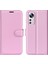 Xiaomi Için 12 Lite Litchi Doku Telefon Kılıfı Pu Deri+Tpu Ayarlanabilir Stand Cüzdan Koruyucu Telefon Kapak Pembe (Yurt Dışından) 1