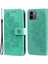 Xiaomi Için Redmi A1 4g/a2 4g Çiçek Baskı Pu Deri Kılıf Stand Anti Drop Telefon Cüzdan Kapağı Strap-Yeşili (Yurt Dışından) 1