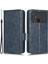 Xiaomi Poco C40 4g Üçgen Deseni Baskılı Telefon Kılıfı, Şok Geçirmez Cüzdan Stand Pu Deri Telefon Kapağı Strap-Mavi (Yurt Dışından) 1
