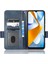 Xiaomi Poco C40 4g Üçgen Deseni Baskılı Telefon Kılıfı, Şok Geçirmez Cüzdan Stand Pu Deri Telefon Kapağı Strap-Mavi (Yurt Dışından) 4