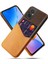 Xiaomi Redmi Için Koruyucu Telefon Kılıf Kartı Tutucu 11 Prime 4g, Kumaş Doku Pu Deri Kaplamalı Pc Cep Telefonu Kapak-Kahverengi (Yurt Dışından) 1