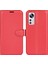 Xiaomi Için 12 Lite Litchi Doku Telefon Kılıfı Pu Deri+Tpu Ayarlanabilir Stand Cüzdan Koruyucu Telefon Kapak-Kırmızı (Yurt Dışından) 1