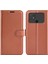 Xiaomi Için Poco C40 4g Anti-Çizelge Litchi Doku Pu Pu Deri Tam Koruma Kılıfı Flip Stand Cüzdan Telefon Kapak-Kahverengi (Yurt Dışından) 1