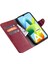 Xiaomi Için Cep Telefonu Kapağı 12T 5g/redmi K50 Ultra 5g Altın Düğme ile Anti-Drop Telefon Kılıfı Ince Doku Doku Pu Deri Cüzdan Stand-Red (Yurt Dışından) 3