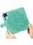 Xiaomi 12T 5g/redmi K50 Ultra 5G/12T Pro 5g Stand Cüzdan Pu Deri Kılıf Çiçeği Baskı Anti-Greatch Telefon Kapağı Strap-Yeşil (Yurt Dışından) 5