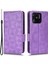 Xiaomi Redmi 10C 4g Için Telefon Kasası, Cüzdan Stand Pu Deri Kapak Üçgen Deseni Strap-Purple ile Baskılı Flip Shell (Yurt Dışından) 1