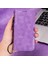 Xiaomi Redmi 10C 4g Için Telefon Kasası, Cüzdan Stand Pu Deri Kapak Üçgen Deseni Strap-Purple ile Baskılı Flip Shell (Yurt Dışından) 2