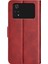 Xiaomi Için Poco M4 Pro 4g Dokulu Pu Deri Telefon Kılıf Stand Cüzdan Manyetik Toka Kabuk-Kırmızısı (Yurt Dışından) 3