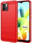 Xiaomi Için Redmi A1 4g/a2 4g Çizeltilmiş Fırçalanmış Yüzey Telefon Kılıfı Karbon Fiber Doku Yumuşak Tpu Arka Kapak Kırmızısı (Yurt Dışından) 1