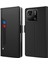 Xiaomi Için Redmi 10C 4g Pu Deri Stand Kartı Tutucu Telefon Kılıfı Makyajla Damla Geçirmez Manyetik Koruyucu Midror-Black (Yurt Dışından) 1