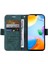 Xiaomi Için Redmi 10C 4g/redmi 10 (Hindistan) 4g Katlanabilir Stand Pu Deri Deri Şok Geçirmez Kılıf Strap-Yeşili ile Dikiş Hattı Telefon Cüzdan Kapağı (Yurt Dışından) 2