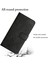 Xiaomi Için Redmi A1 4g/a2 4g Çizgi Baskı Koruyucu Telefon Kılıfı Doğru Renk Pu Deri Manyetik Toka Cüzdan Stand Anti-Çizgiye Karşı Cep Telefon Kapağı Strap-Black (Yurt Dışından) 5