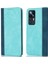 Xiaomi 12T 5G/12T Pro 5g/redmi K50 Ultra Pu Deri Telefon Kılıfı Stand Iki Renk Ekleme Cüzdan Kapak Işık Mavi+Koyu Mavi (Yurt Dışından) 1