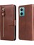 Xiaomi Için Redmi Xiaomi Için Redmi Not 11E 5g/redmi 10 5g/redmi 10 Prime+ 5g Fermuarlı Cep Külten Pu Deri Telefon Kabuğu Folio Flip Cüzdan+ Stand Telefon Kılıfı Aksesuar-Brown (Yurt Dışından) 1