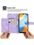 Xiaomi Için Redmi 10C 4g Anti-Fall Anti-Fone Kılıfı Baskılı Çiçekler Pu Deri Deri Touch Stand Flip Cüzdan Kapağı Bilek Kayışı ve Omuz Kayış Işığı Mor (Yurt Dışından) 5