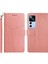 Xiaomi 12T 5g/redmi K50 Ultra 5G/12T Pro 5g HT01 Baskılı Y Şeklinde Hatlar Pu Deri Telefon Cüzdan Kılıf Kılıflı Stand Kapağı Kayış-Pembe (Yurt Dışından) 1