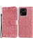 Xiaomi Için Redmi 10C 4g/redmi 10 (Hindistan) 4g Ayçiçeği Baskılı Folio Foli Folo Flow Pu Deri Deri Stand Anti-Fall Manyetik Toka Telefon Kapağı Strap-Pink ile (Yurt Dışından) 1
