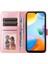 Xiaomi Için Redmi 10C 4g/redmi 10 (Hindistan) 4g Ayçiçeği Baskılı Folio Foli Folo Flow Pu Deri Deri Stand Anti-Fall Manyetik Toka Telefon Kapağı Strap-Pink ile (Yurt Dışından) 2