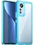 Xiaomi 12 Lite 5g Için Şeffaf Telefon Kılıfı, Fırçalanmış Fırlatma Karşıtı Tpu Çerçeve Akrilik Arka Kapak Bağımsız Düğmeler-Tövbe Mavi (Yurt Dışından) 1