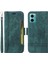 Xiaomi Redmi Için Not 11E 5g/10 5g/10 Prime+ 5g Baskılı Dikiş Hattı Pu Deri Deri Telefon Bırakma Kılıfı Koruma Flip Stand Cüzdan Kapağı Strap-Yeşili (Yurt Dışından) 1