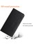 Xiaomi 12T 5G/12T Pro 5g/redmi K50 Ultra 5g Karbon Fiber Doku Pu Deri Stand Cüzdan Kılıfı Manyetik Otomatik Kapanış Telefon Kapağı Bilek Kayış-Siyah (Yurt Dışından) 5