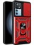 Xiaomi 12T Pro 5g Telefon Kılıfı Hands-Ring Tutucu Kickstand Pc+Tpu Koruyucu Arka Kapak Slayt Kamera Koruyucu-Kırmızı (Yurt Dışından) 1