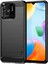 Xiaomi Redmi Için 10C Karbon Fiber Doku Fırçalanmış Kasa Damla Geçirmez Yumuşak Tpu Kabuğu Arka Kapak-Siyah (Yurt Dışından) 1