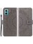 Xiaomi Için Redmi Note 11E 5g/redmi 10 5g/redmi 10 Prime+ 5g Çarpışma Karşıtı Cüzdan Stand Tasarımı Baskılı Mandala Çiçek Pu Deri Telefon Flip Cover Telefon Kılıfı Grey (Yurt Dışından) 1