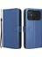 Xiaomi Poco C40 4g Için Anti-Drop Telefon Deri Kapağı, Elmas Doku Manyetik Toka Flip Cüzdan Kılıfı Stand Telefon Kabuk Mavisi (Yurt Dışından) 1