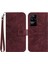 Xiaomi Için Poco F4 5g/redmi K40S 5g HT04 Baskılı Ayçiçeği Stand Cüzdan Telefon Kılıfı Deri Touch Pu Deri Derecik Anti Drop Kapağı Strap-Wine Red ile (Yurt Dışından) 1