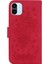 Xiaomi Için Redmi A1 4g/a2 4g Gül Kelebek Baskılı Pu Deri Telefon Kılıfı Stand Özelliği Magnicy Cüzdan Telefon Kapağı Kayış Kırmızısı (Yurt Dışından) 2