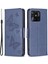 Bf Baskı Desen Kelebekleri Xiaomi Redmi Için Baskı Telefon Kılıfı 10C Şok Geçirmez Cüzdan Strap-Dark Mavi ile Telefon Deri Kapağı (Yurt Dışından) 1