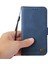 Xiaomi Redmi Için 11 Prime 4g Pu Deri Deri Flip Cüzdan Telefon Kılıfı Stand Özellik Ağaç Desen Metal Düğmesi Dekor Çizgileri Baskılı Strap-Mavi ile Cilt Touch Kapağı (Yurt Dışından) 5