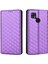 Xiaomi Için Poco C40 4g Pu Deri Stand Cüzdan Otomatik Kapatma Manyetik Telefon Kılıfı Baskılı Rhombus Desen Folio Flip Cover-Purple (Yurt Dışından) 1