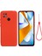 Xiaomi Poco C40 4g Için Sıvı Silikon Telefon Kılıfı, Yumuşak Fiber Astar Strap-Red ile Yumuşak Fiber Astar Anti-Solma Telefon Kapağı (Yurt Dışından) 1