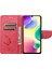 Xiaomi Için Redmi 10A Pu Deri Kelebek Çiçeği Baskılı Kılıf Stand Cüzdan Tasarım Telefon Koruyucu Kapak-Kırmızı (Yurt Dışından) 4