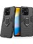 Xiaomi Redmi 10C Için Ring Tutucu Kickstand Telefon Kılıfı, Yumuşak Tpu+Sabit Pc Damla Geçirmez Koruyucu Kapak Black (Yurt Dışından) 1