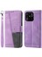 Xiaomi Redmi 10C Için Ttudrch Tarzı Birleştirme Deri Telefon Kasası, Stand Cüzdanı Rfıd Engelleme Cep Telefonu Kapak-Mor (Yurt Dışından) 1